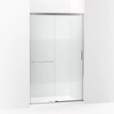 Kohler Elate® Sliding shower door (44.3" - 47.6" W x 75.5" H) with heavy 5/16" (8mm) thick Crystal Clear glass with privacy band