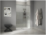 Kohler Elate® Sliding shower door (44.3" - 47.6" W x 75.5" H) with heavy 5/16" (8mm) thick Crystal Clear glass with privacy band