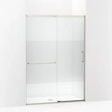 Kohler Elate® Sliding shower door (50.3" - 53.6" W x 75.5" H) with heavy 5/16" (8mm) thick Crystal Clear glass with privacy band