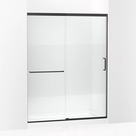 Kohler Elate® Sliding Shower door (56.3" - 59.6" W x 75.5" H) with heavy 5/16" (8mm) thick Crystal Clear glass with privacy band