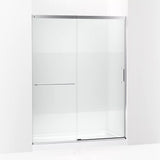 Kohler Elate® Sliding Shower door (56.3" - 59.6" W x 75.5" H) with heavy 5/16" (8mm) thick Crystal Clear glass with privacy band