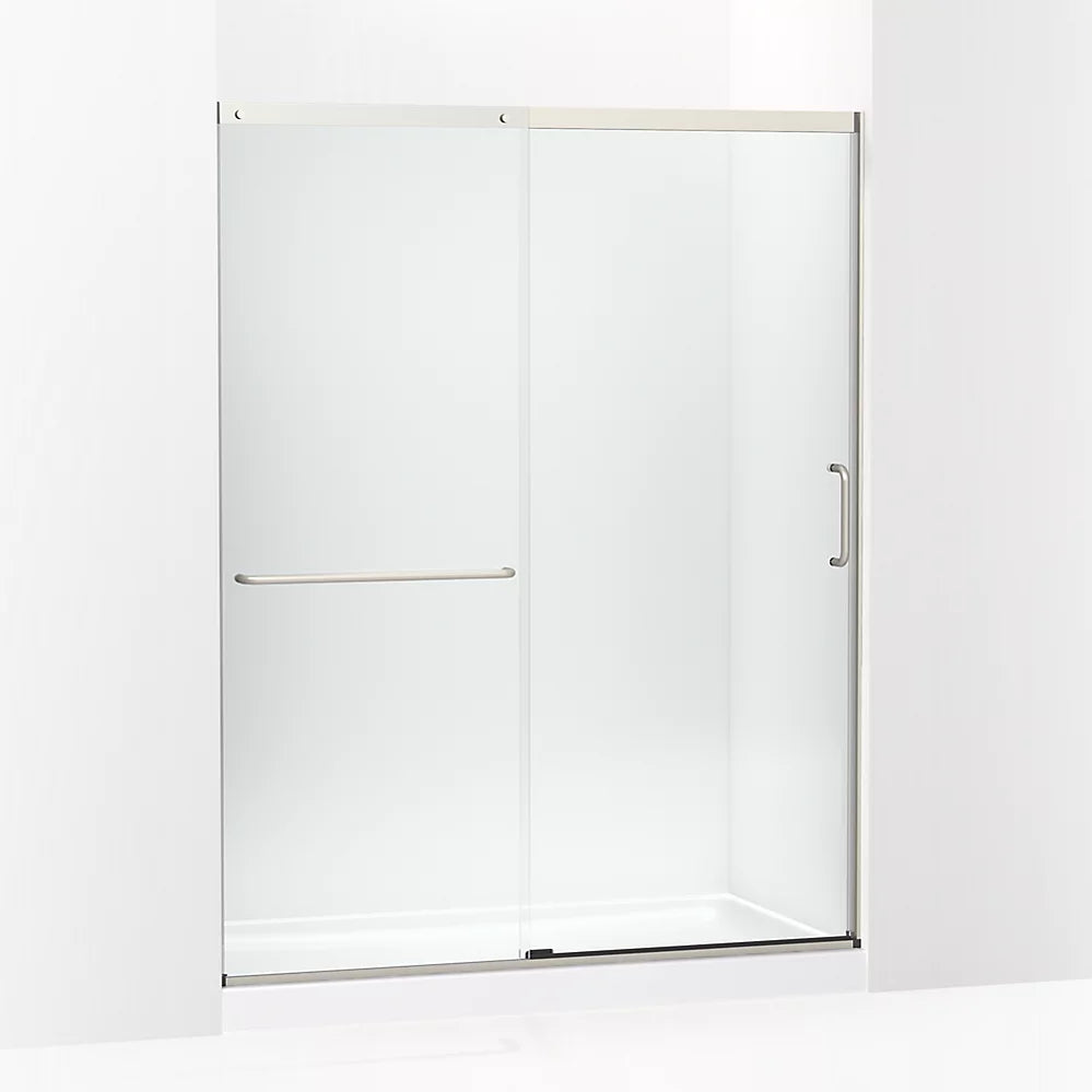 Kohler Elate® Tall (56.3" - 59.6" W x 75.5" H) Sliding Shower door with 5/16" (8mm) thick in  Crystal Clear glass