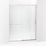 Kohler Elate® Tall (56.3" - 59.6" W x 75.5" H) Sliding Shower door with 5/16" (8mm) thick in  Crystal Clear glass