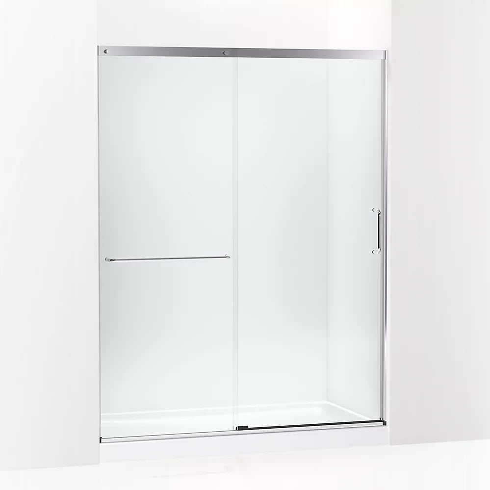 Kohler Elate® Tall (56.3" - 59.6" W x 75.5" H) Sliding Shower door with 5/16" (8mm) thick in  Crystal Clear glass