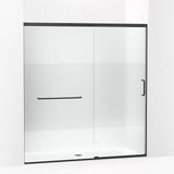 Kohler Elate® Sliding Shower door (68.3" - 71.6 " W x 75.5" H) with heavy 5/16" (8mm) thick Crystal Clear glass with Privacy Band