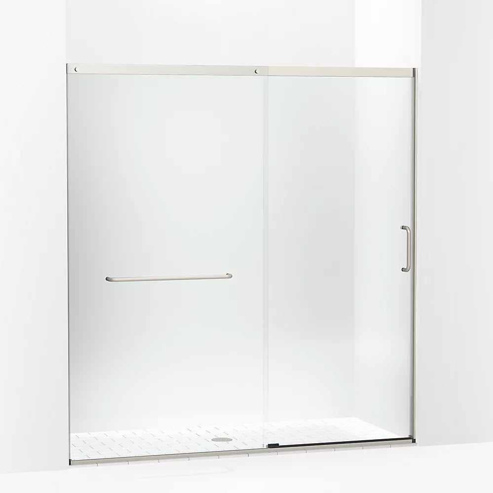 Kohler Elate® Sliding Shower door ( 68.3" - 71.6" W x 75.5" H) with heavy 5/16" (8mm) thick Crystal Clear glass