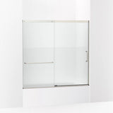 Kohler Elate® Sliding Bath door (56.3" - 59.6" W x 56.8" H) with heavy 5/16" (8mm) thick Crystal Clear glass with Privacy Band