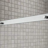 Kohler Elate® Sliding Bath door (56.3" - 59.6" W x 56.8" H) with heavy 5/16" (8mm) thick Crystal Clear glass with Privacy Band in Matte Nickel