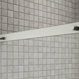 Kohler Elate® Sliding Bath door (56.3" - 59.6" W x 56.8" H) with heavy 5/16" (8mm) thick Crystal Clear glass with Privacy Band in Matte Nickel