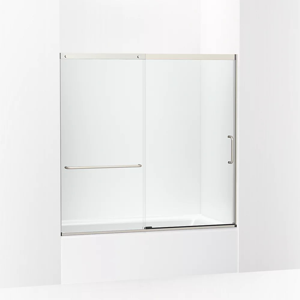 Kohler Elate® Sliding Bath door (56.3" - 59.6" W x 56.8" H) with heavy 5/16" (8mm) thick Crystal Clear glass