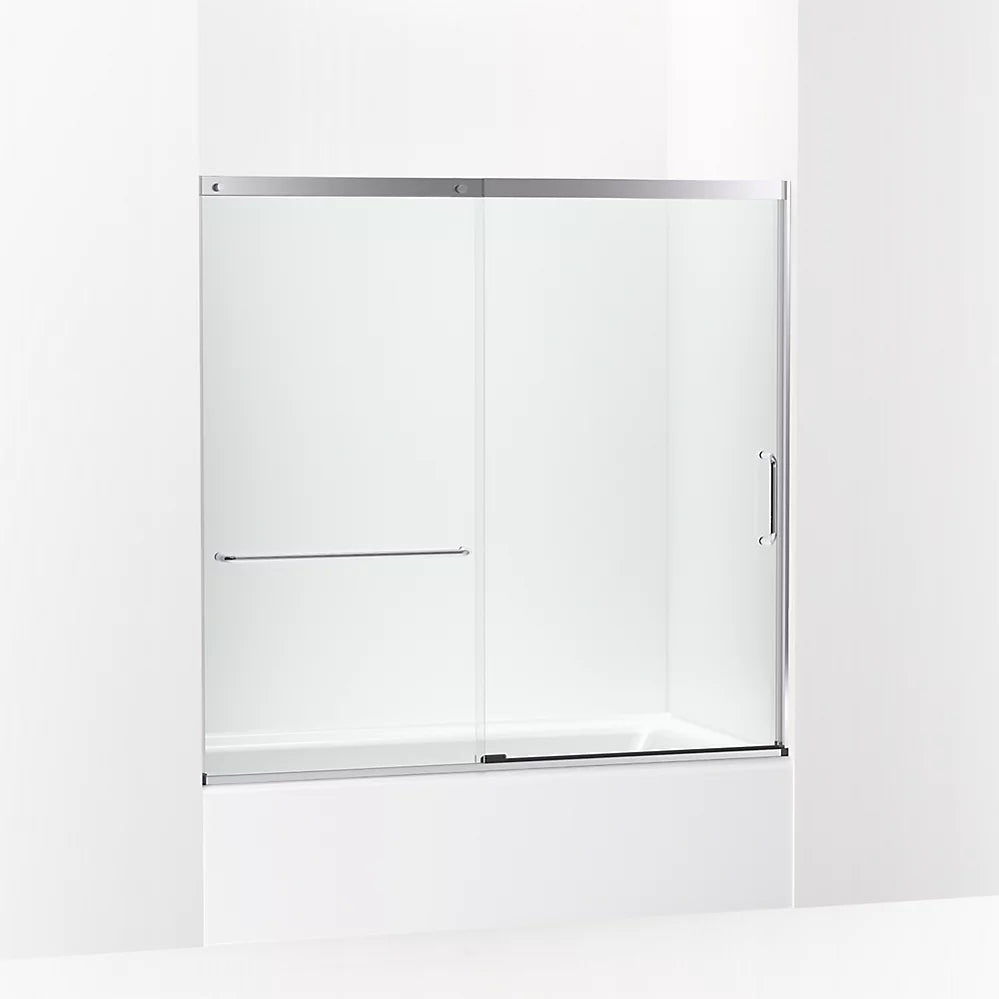 Kohler Elate® Sliding Bath door (56.3" - 59.6" W x 56.8" H) with heavy 5/16" (8mm) thick Crystal Clear glass