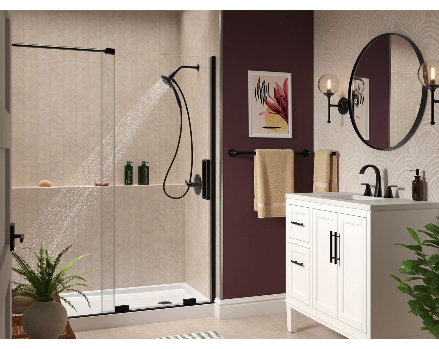 Kohler Echelon® Sliding shower door (55.8" - 59.8" W x 71.8" H) with 5/16" (8mm) thick Crystal Clear glass