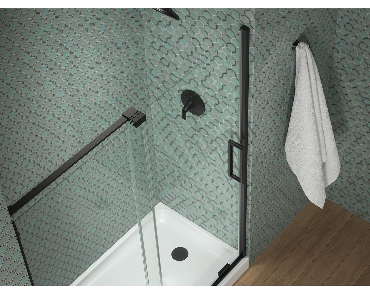 Kohler Echelon® Sliding shower door (55.8" - 59.8" W x 71.8" H) with 5/16" (8mm) thick Crystal Clear glass