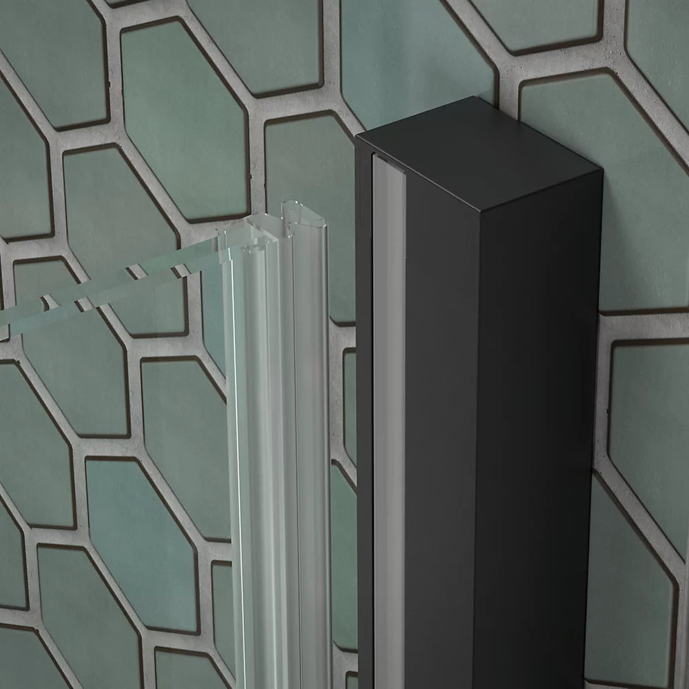 Kohler Echelon® Sliding shower door (43.8" - 47.8" W x 71.8" H) with 5/16" (8mm) thick Crystal Clear glass in Matte Black