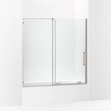 Kohler Echelon® Sliding Bath door (55.8" - 59.8" W x 58.3" H) with 5/16" (8mm) thick Crystal Clear glass