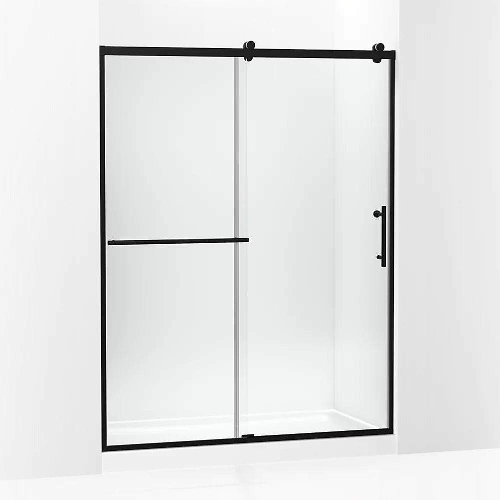 Kohler Rely® Sliding Shower door (56.6" - 59.6" W x 77" H) with 3/8" (10mm) thick Crystal Clear glass