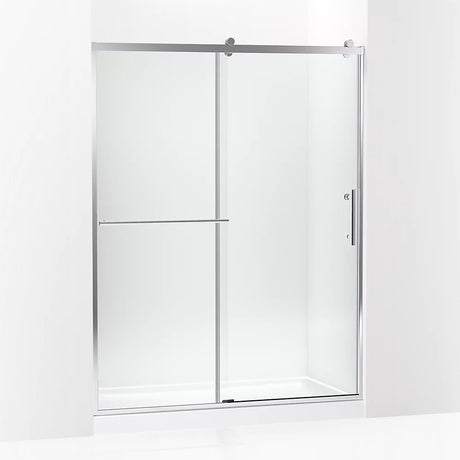 Kohler Rely® Sliding Shower door (56.6" - 59.6" W x 77" H) with 3/8" (10mm) thick Crystal Clear glass