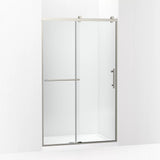 Kohler Rely® Sliding Shower door (44.6" - 47.6" W x 77" H) with 3/8" (10mm) thick Crystal Clear glass