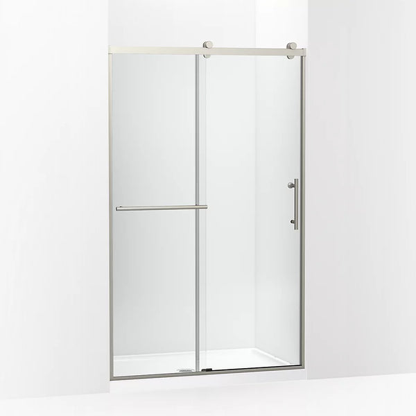 Kohler Rely® (44.6 - 47.6 W x 77 H) Sliding shower door with 3/8 (10mm) thick glass in Anodized Brushed Nickel