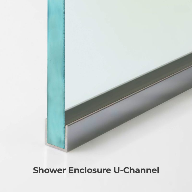 Fab Glass & Mirror Milan Stationary Panel Shower Screen (30W" X 60H") Clear Glass - Chrome Finish