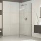 Fab Glass & Mirror Milan Stationary Panel Shower Screen (36W" x 60H") Inch Clear Glass - Chrome Finish