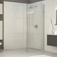 Fab Glass & Mirror Milan Stationary Panel Shower Screen (30W" x 76H") Inch Clear Glass - Chrome Finish