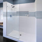 Fab Glass & Mirror Milan Stationary Panel Shower Screen (36W" x 76H") Inch Clear Glass - Chrome Finish