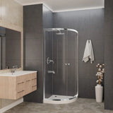 ANZZI Mare (36W x 76H) Framed Shower Enclosure with Tsunami Guard