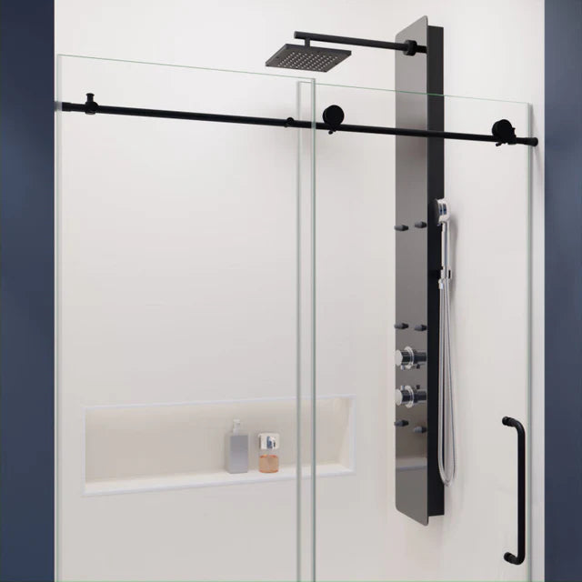 Anzzi Madam Series Frameless Sliding Shower Door (48" W x 76" H) with Handle