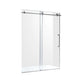 ANZZI Madam Series (60" W x 76" H) Frameless Sliding Shower Door with Handle in Matte Black/Brushed Gold