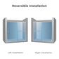 Fab Glass & Mirror Sorrento Economy Semi Frameless (56"- 60"W x 62"H) Tempered Glass 5/16 (8mm) Double Sliding Shower Door - Brushed Nickel Finish