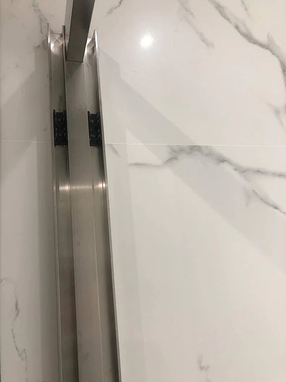 Vanity Art Frameless Bypass 2 Ways (60"W x 76"H) Sliding Glass Shower Door - Polished Chrome Finish