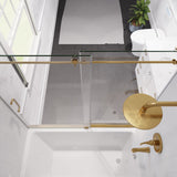 Anzzi Don Series Frameless Sliding Tub Door (60" W x 62" H) in Crystal Clear glass