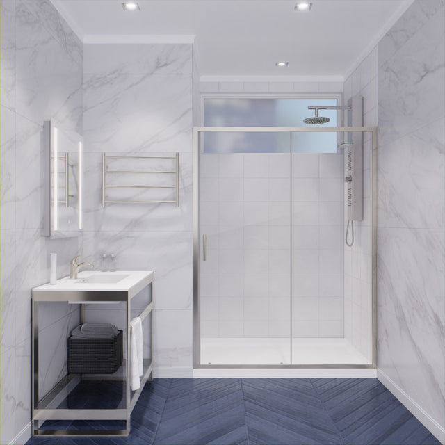 Anzzi Halberd Framed Sliding Shower Door (48" W x 72" H) in Crystal Clear