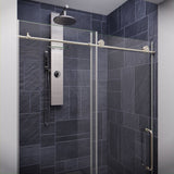 Anzzi Leon Series Frameless Sliding Shower Door (48" W x 76" H) with Handle