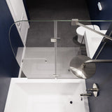 Anzzi Herald Series Frameless Hinged (48"W x 58"H) Tub Door