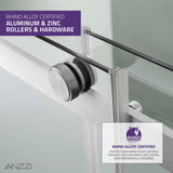 Anzzi Stellar Series Frameless Sliding (48"W x 76"H) Shower Door with Handle