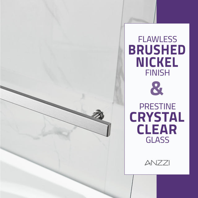 Anzzi Galleon Series Frameless (48"W x 58"H) Tub Door