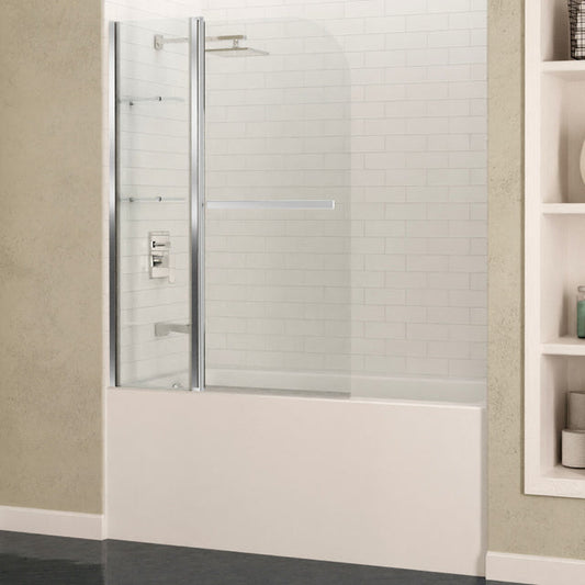 Anzzi Galleon Series Frameless (48"W x 58"H) Tub Door in Polished Chrome