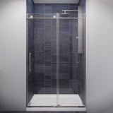 Anzzi Leon Series Frameless Sliding Shower Door (48" W x 76" H) with Handle