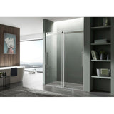 Anzzi Stellar Series Frameless Sliding (48"W x 76"H) Shower Door with Handle