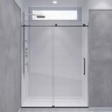 Anzzi Leon Series Frameless Sliding Shower Door (60" W x 76" H) with Handle