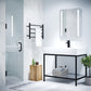 Anzzi Passion Series Frameless (30"W x 72"H) Hinged Shower Door in Matte Black with Handle