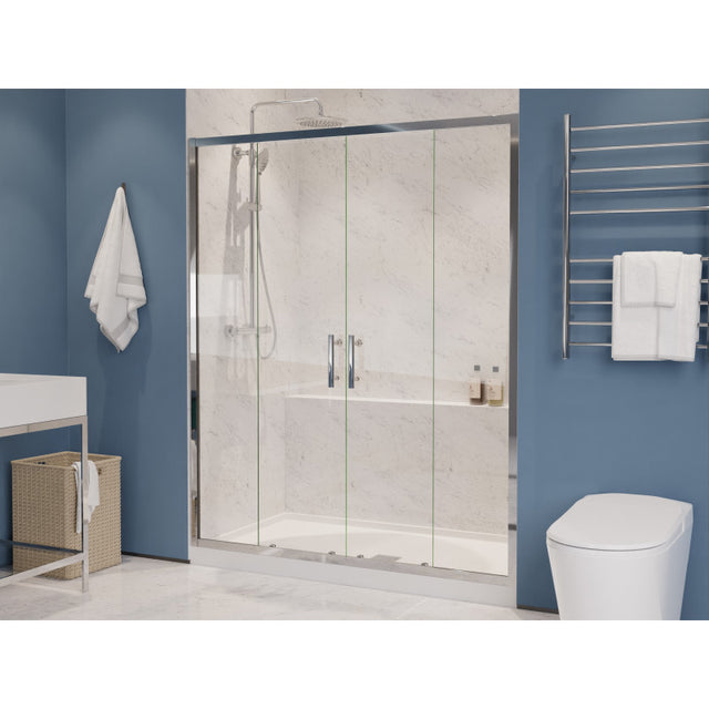 Anzzi Enchant Framed Sliding Shower Door (60.4"W x 70"H) in Crystal Clear glass