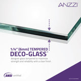 Anzzi Halberd Framed Sliding Shower Door (48" W x 72" H) in Crystal Clear