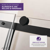 Anzzi Rhodes Series Frameless Sliding Shower Door (48" W x 76" H) with Handle