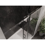 Anzzi Rhodes Series Frameless Sliding Shower Door (48" W x 76" H) with Handle