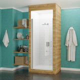 Anzzi Lancer Series Semi-Frameless Hinged Shower Door (29" W x 72" H) in Crystal Clear glass