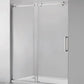 Ratel SQUARE FRAMELESS SHOWER GLASS DOOR (10MM) THICK TEMPERED GLASS 60"W X 76"H - CHROME