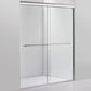 Ratel BYPASS SHOWER GLASS DOOR (8MM) THICK TEMPERED GLASS 60"W x 76"H - Chrome